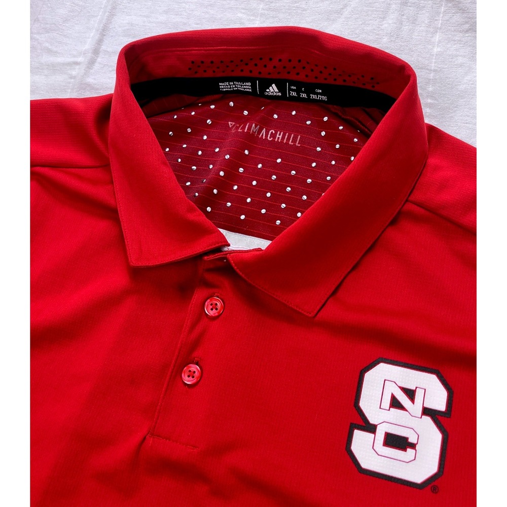 Adidas North Carolina State Wolfpack NCAA Mens 2XL ClimaChill Polo Shirt